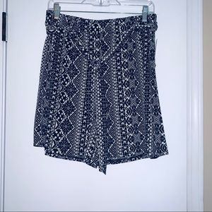 Printed womens casual dress shorts